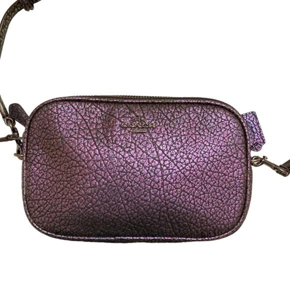 COACH CROSSBODY CLUTCH IN HOLOGRAM LEATHER 55806 IRIDESCENT